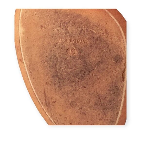 Givenchy two tone sling back sandals in Ecru and Beige Leather, Size 39EU. - Picture 8 of 11